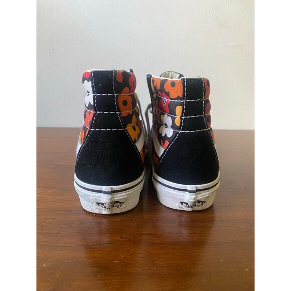 Vans Sk8-Hi Flower Black/Multi sneakers 5 Womens - Picture 2 of 6